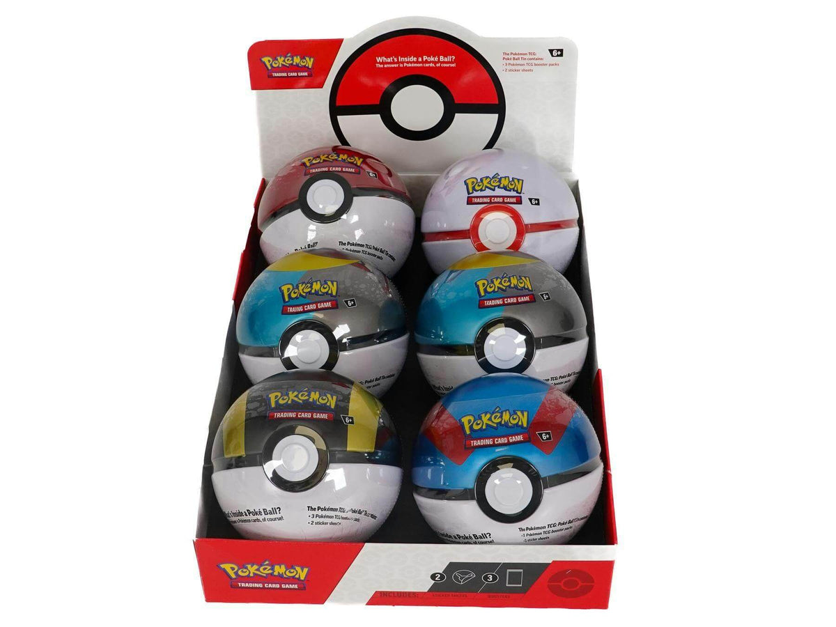 Pokemon TCG Poke Ball Tin D24 retail display (assortment)