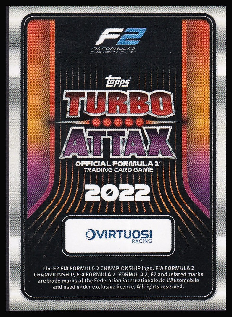 2022 Topps Formula 1 Turbo Attax card back