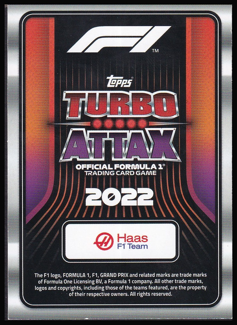 2022 Topps Formula 1 Turbo Attax card back
