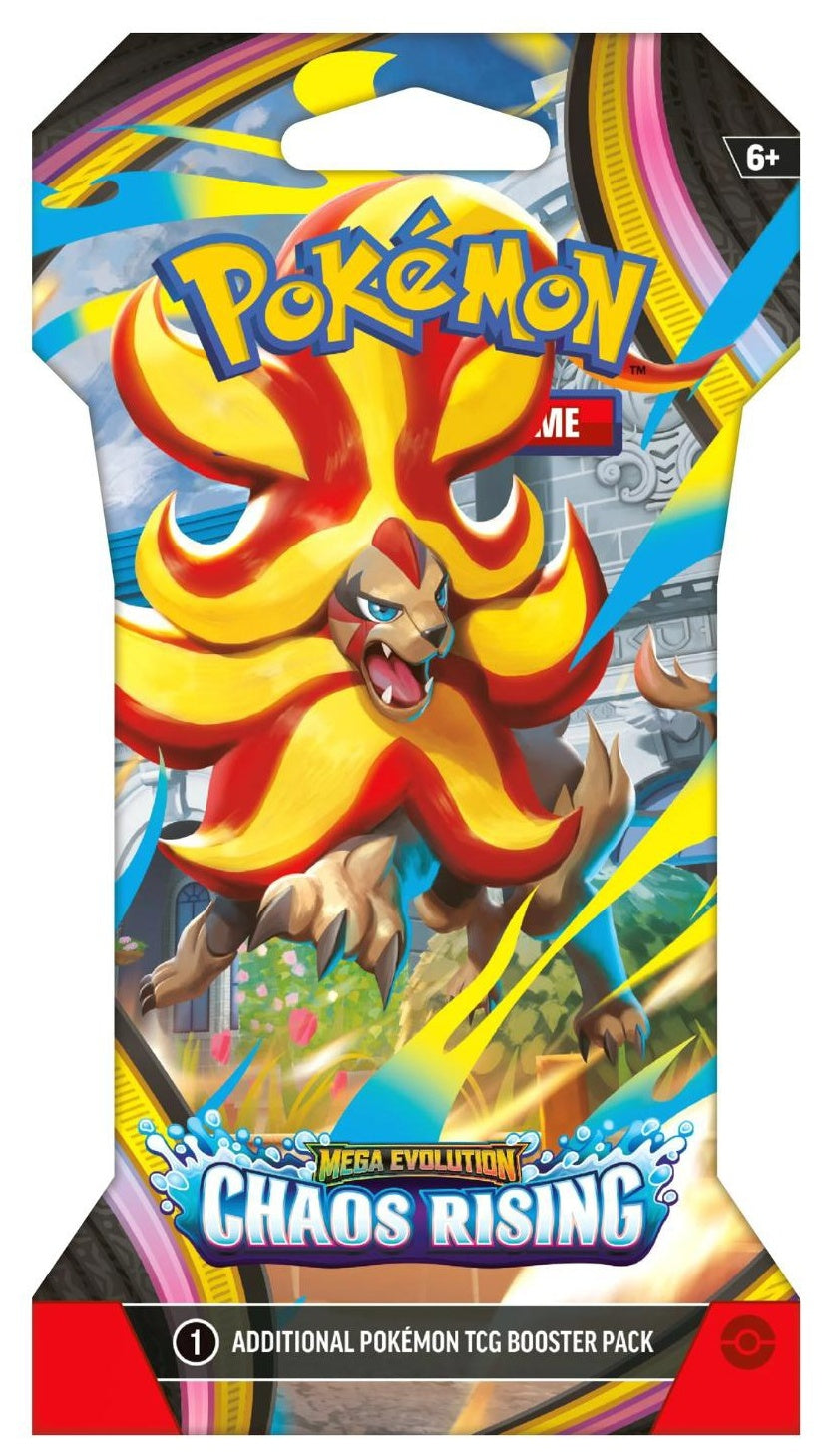 Pokémon TCG Chaos Rising sleeved cardboard booster pack Mega Pyroar art