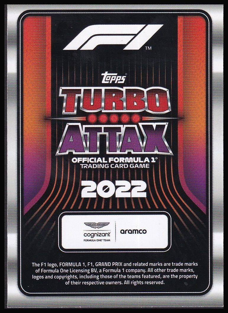 2022 Topps Formula 1 Turbo Attax card back
