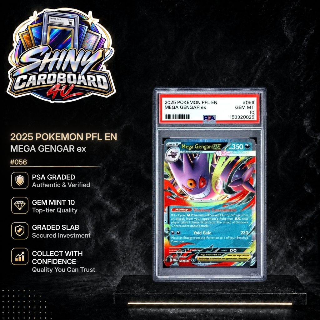 Mega Gengar ex 056/094 Phantasmal Flames PSA 10 display graphic