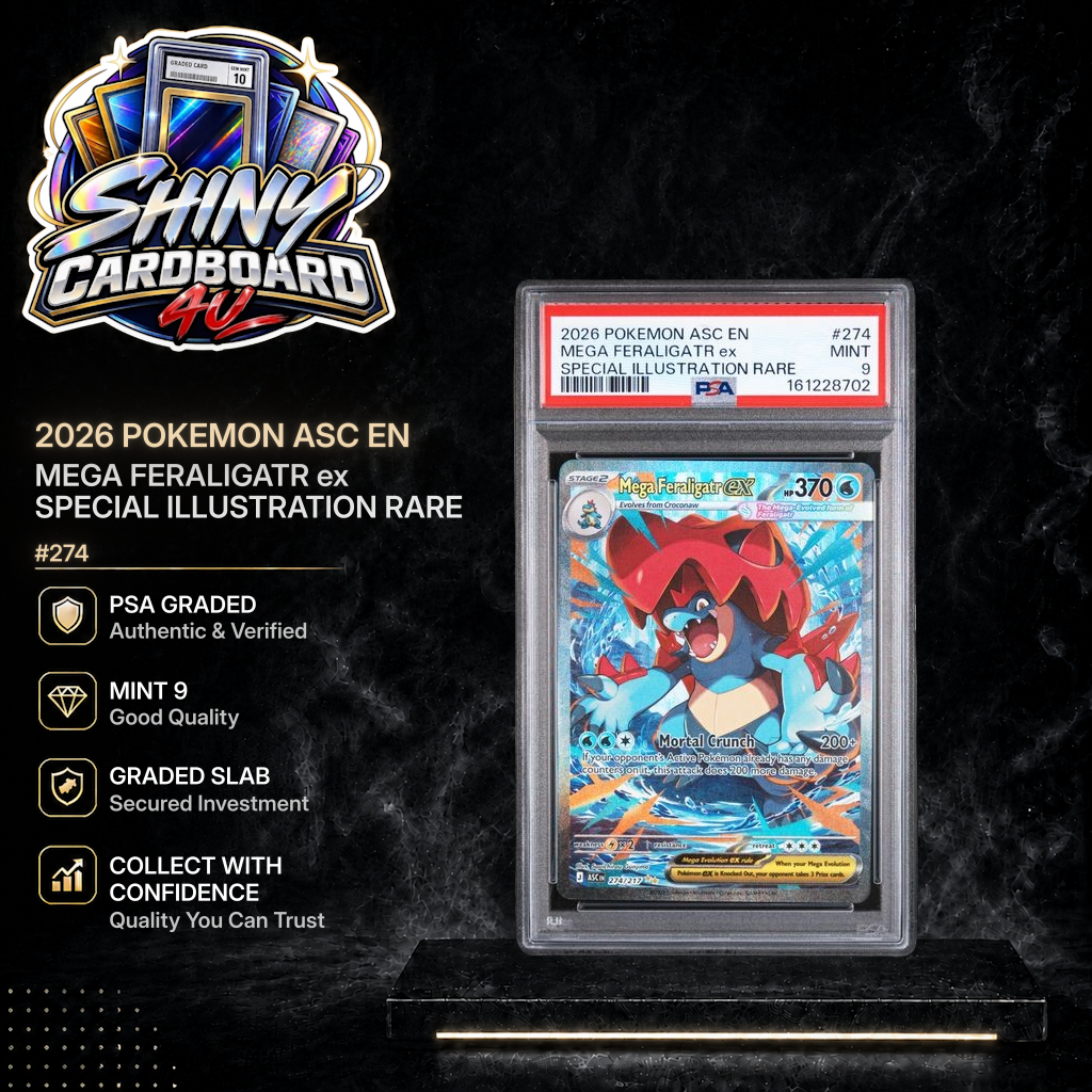 Mega Feraligatr ex 274/217 Ascended Heroes Special Illustration Rare PSA 9 Mint preview graphic