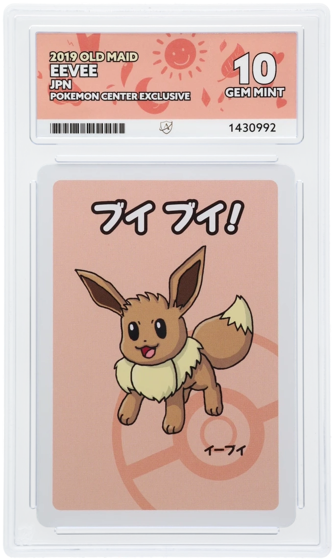 JPN Eevee 2019 Old Maid Pokemon Center Exclusive ACE 10 | Gem Mint