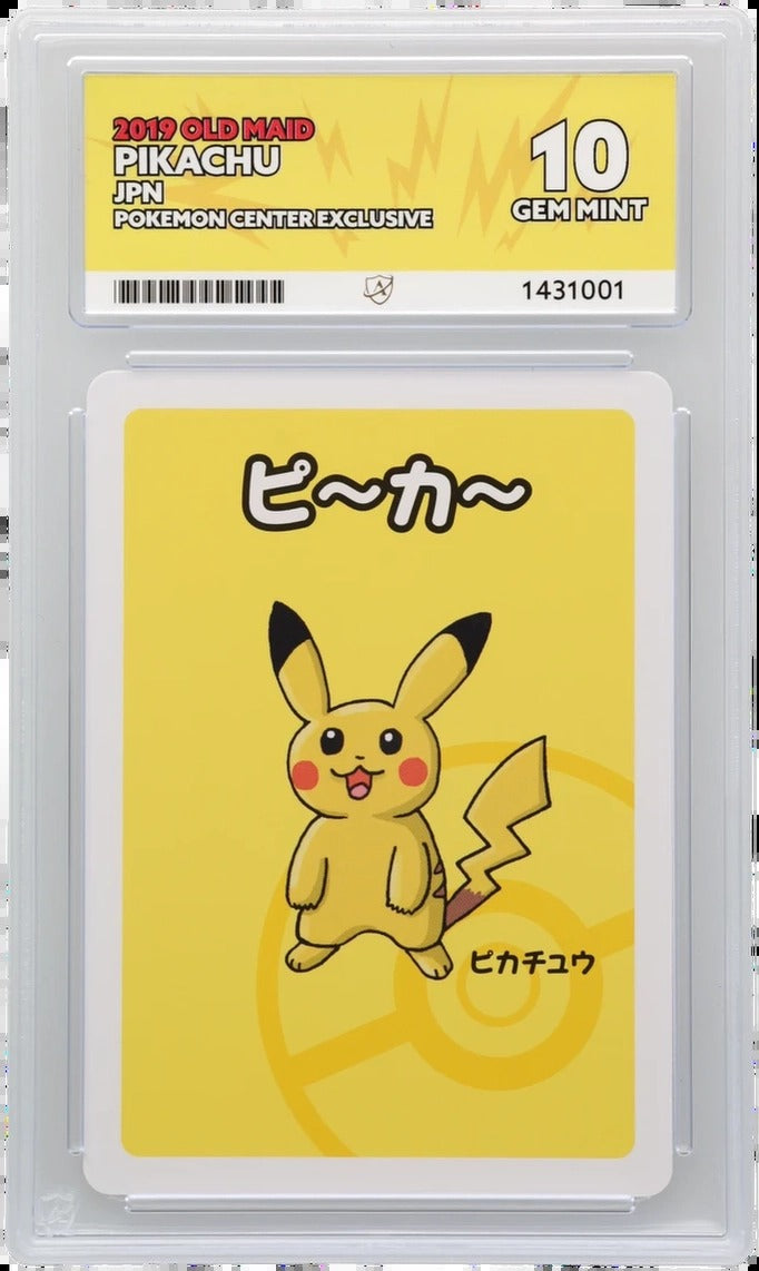 JPN Pikachu 2019 Old Maid Pokemon Center Exclusive ACE 10 | Gem Mint