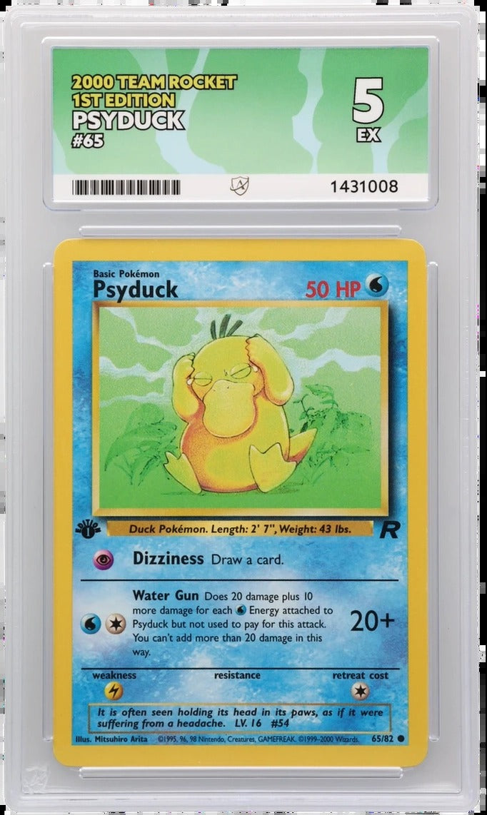 Psyduck 65 2000 Team Rocket 1st Edition ACE 5 | EX