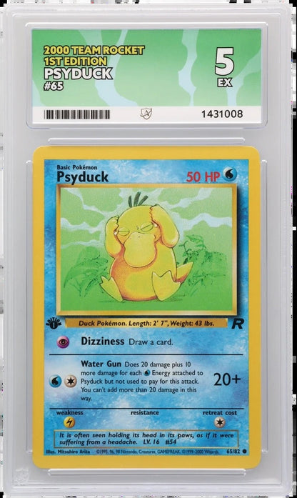 Psyduck 65 2000 Team Rocket 1st Edition ACE 5 | EX