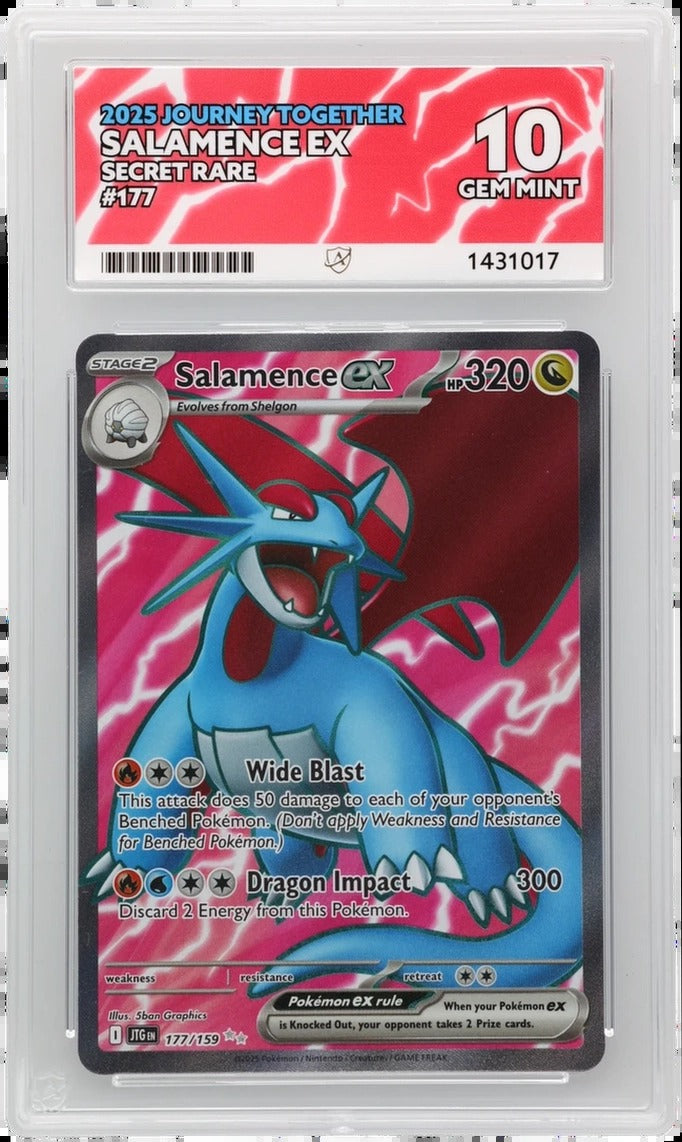 Salamence ex 177 2025 Journey Together Secret Rare ACE 10 | Gem Mint