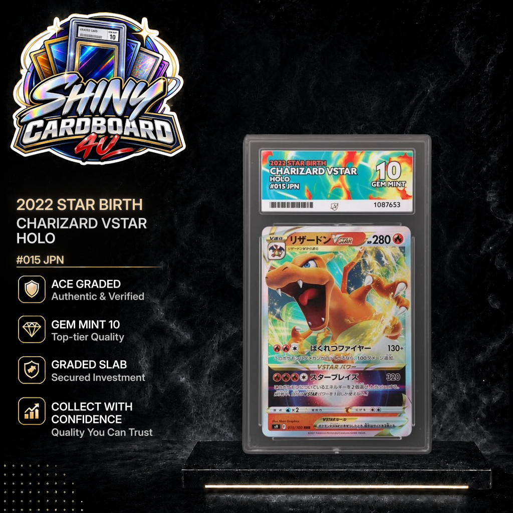 JPN Charizard VSTAR 015/100 Star Birth ACE 10 display graphic