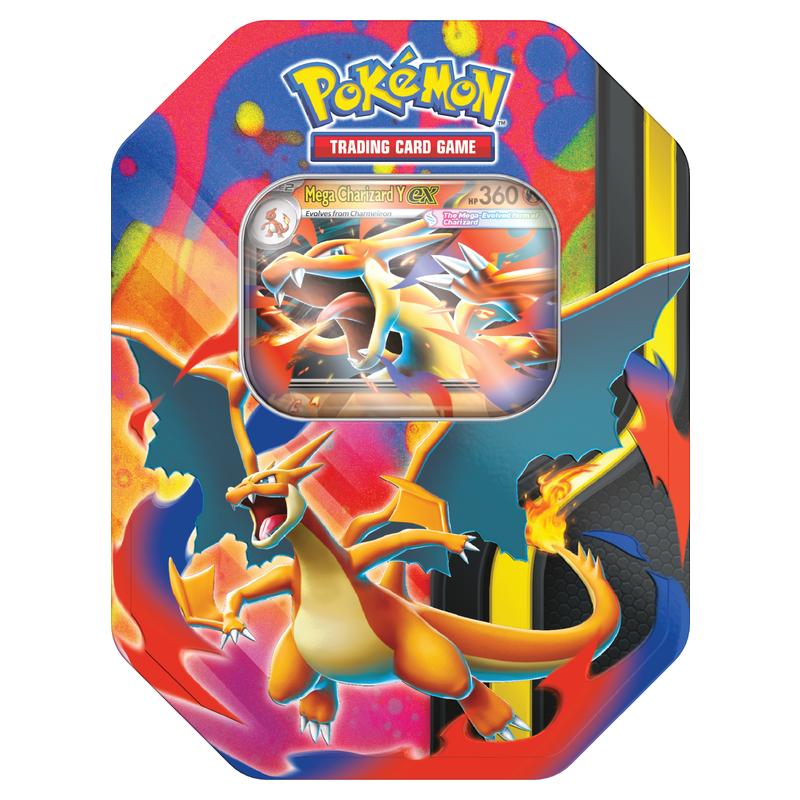 Pokémon TCG Mega Charizard Y ex Tin sealed English official packshot