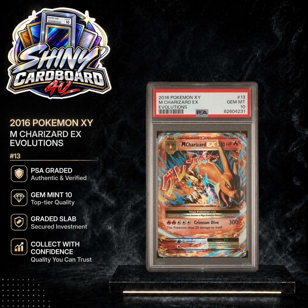 M Charizard EX 13/108 Evolutions PSA 10 display graphic