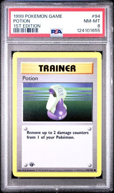 Potion 94/102 Base Set 1st Edition PSA 8 Near Mint-Mint slab front