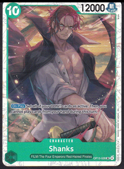 One Piece Shanks OP13-028 Carrying On His Will Super Rare SR | Near Mint