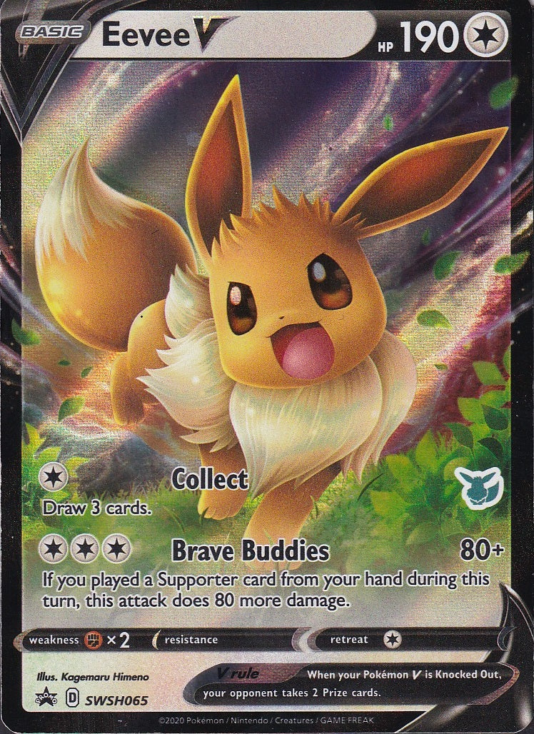 Eevee V SWSH065 Sword & Shield Black Star Promo Holo Lightly Played card