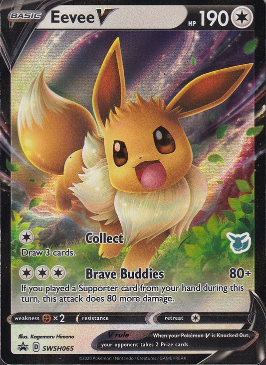 Eevee V SWSH065 Sword & Shield Black Star Promo Holo Lightly Played card