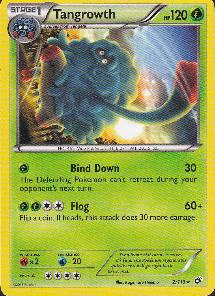 Tangrowth 2/113 Legendary Treasures Rare Near Mint card