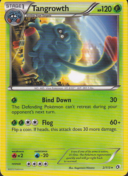 Tangrowth 2/113 Legendary Treasures Rare Near Mint card