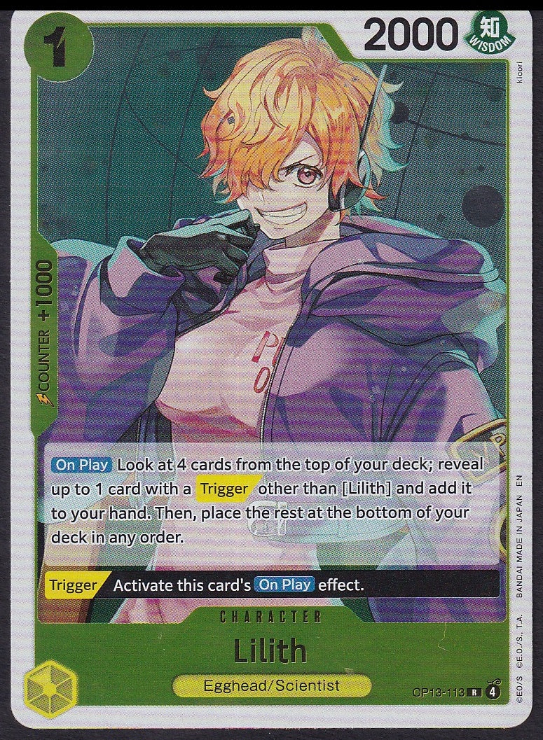 One Piece Lilith OP13-113 Carrying On His Will Rare R | Near Mint