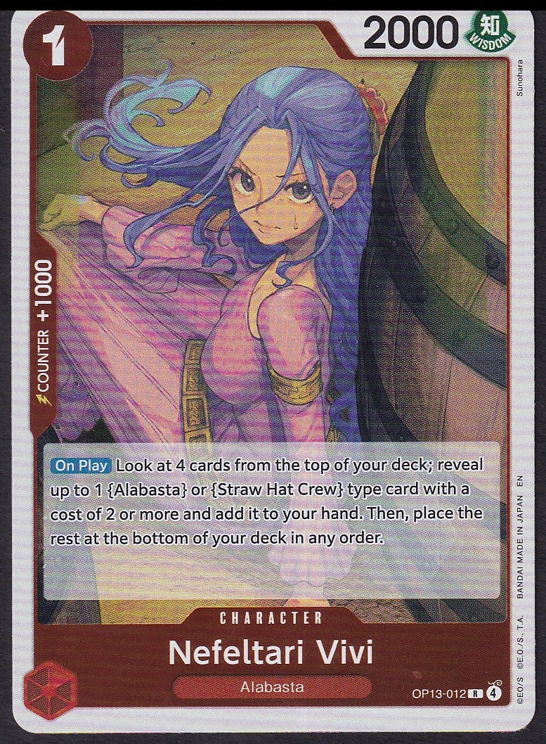 One Piece Nefeltari Vivi OP13-012 Carrying On His Will Rare R | Near Mint