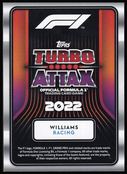 2022 Topps Formula 1 Turbo Attax card back