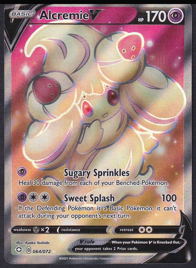 Alcremie V 064/072 Shining Fates full art front