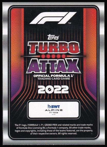 2022 Topps Formula 1 Turbo Attax card back