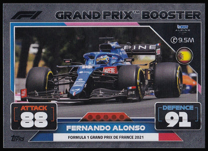 Fernando Alonso 320 2022 Topps Formula 1 Turbo Attax Grand Prix Booster | Near Mint