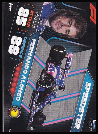 Fernando Alonso 144 2022 Topps Formula 1 Turbo Attax Speedster | Near Mint