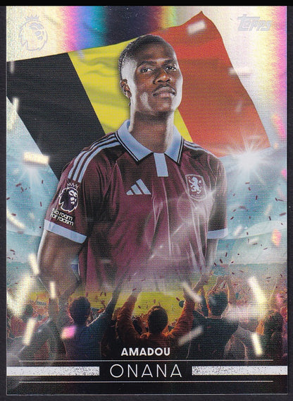Amadou Onana FF 3 2026/27 Topps Flagship Premier League Flying the Flag | Near Mint