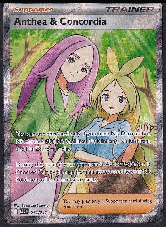 Anthea & Concordia 254/217 Ascended Heroes Ultra Rare Full Art front