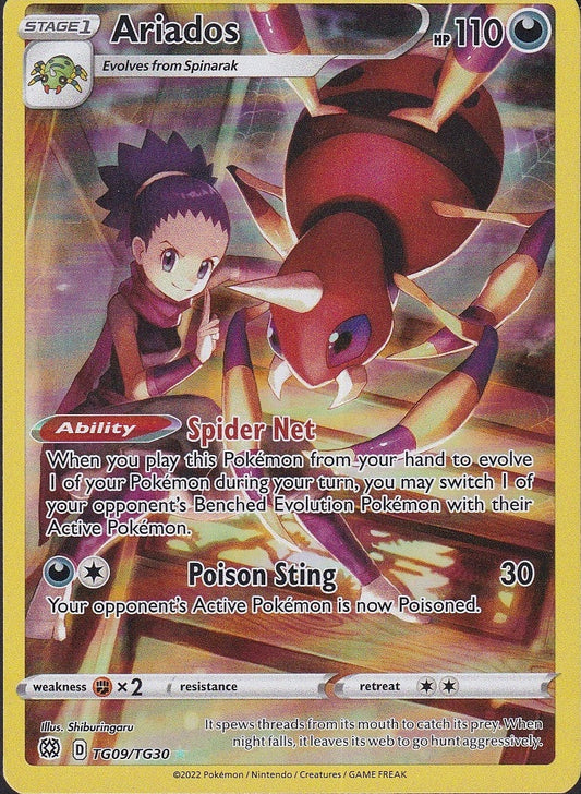 Ariados TG09/TG30 Brilliant Stars Trainer Gallery Holo front