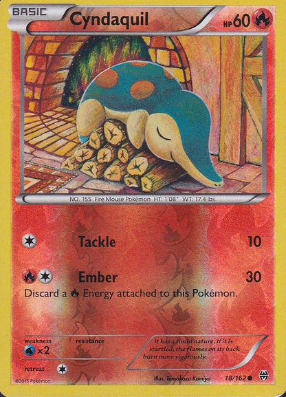 Cyndaquil 18/162 BREAKthrough Reverse Holo Lightly Played card