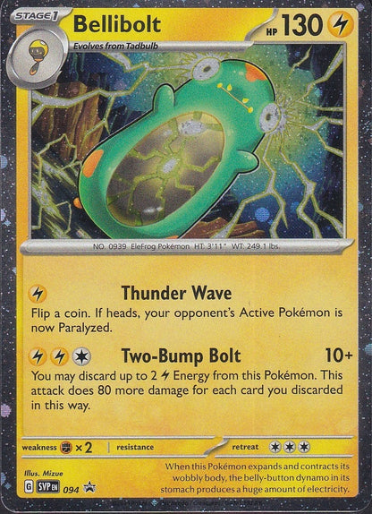 Bellibolt SVP 094 Scarlet & Violet Black Star Promo Holo front