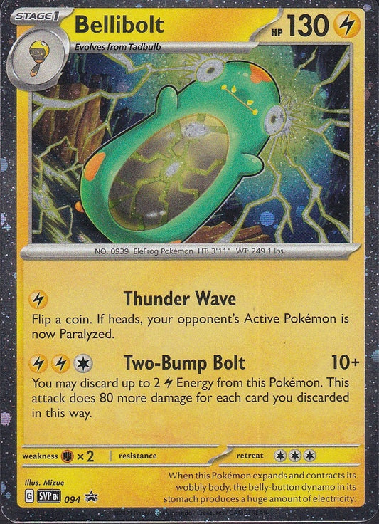 Bellibolt SVP 094 Scarlet & Violet Black Star Promo Holo front