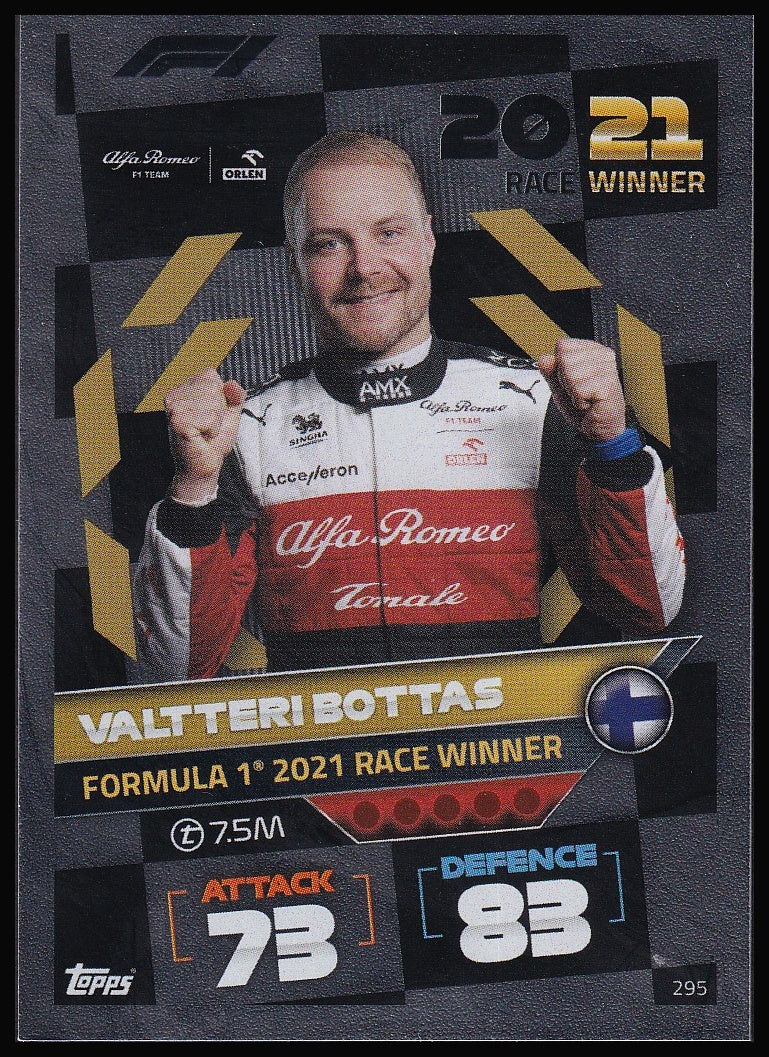 Valtteri Bottas 295 2022 Topps Formula 1 Turbo Attax 2021 Race Winner | Near Mint