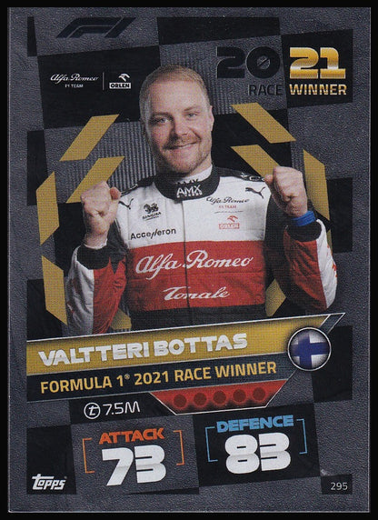 Valtteri Bottas 295 2022 Topps Formula 1 Turbo Attax 2021 Race Winner | Near Mint