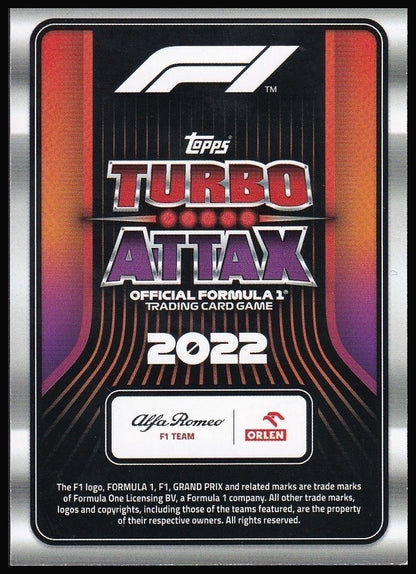 2022 Topps Formula 1 Turbo Attax card back
