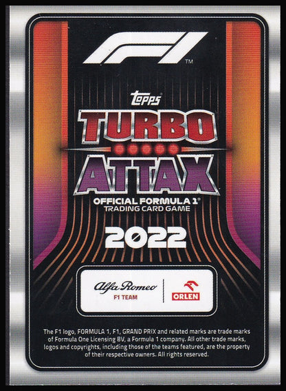 2022 Topps Formula 1 Turbo Attax card back
