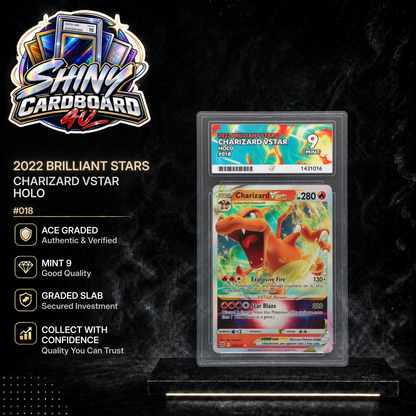 Charizard VSTAR 018/172 2022 Brilliant Stars Holo ACE 9 | Mint