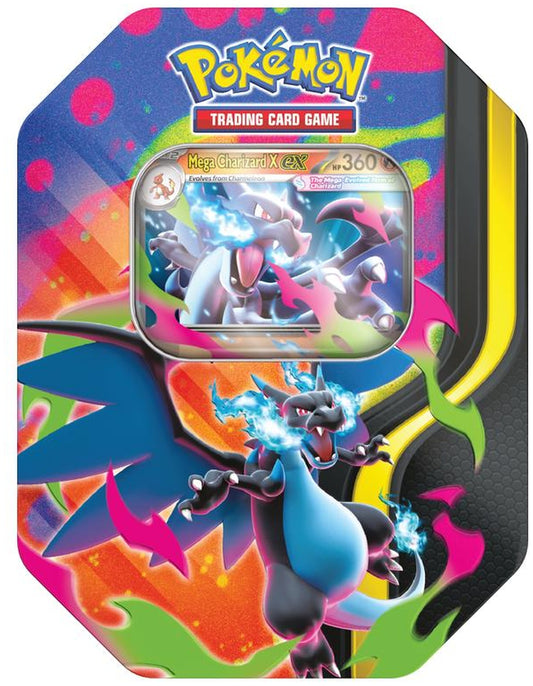 Pokémon TCG Mega Charizard X ex Tin | Sealed