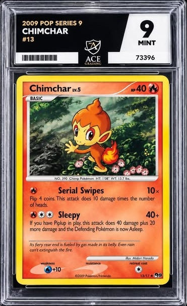 Front slab - Chimchar 13/17 POP Series 9 ACE 9 | Mint