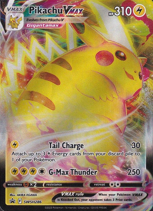 Pikachu VMAX SWSH286 Sword & Shield Black Star Promo Holo Near Mint card