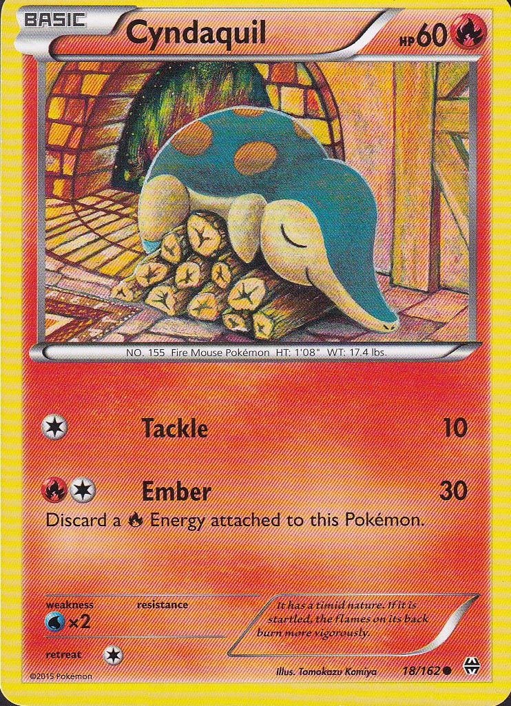 Cyndaquil 18/162 BREAKthrough Common Near Mint card