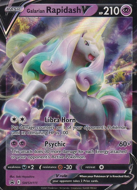 Galarian Rapidash V SWSH111 Sword & Shield Black Star Promo Holo Lightly Played card