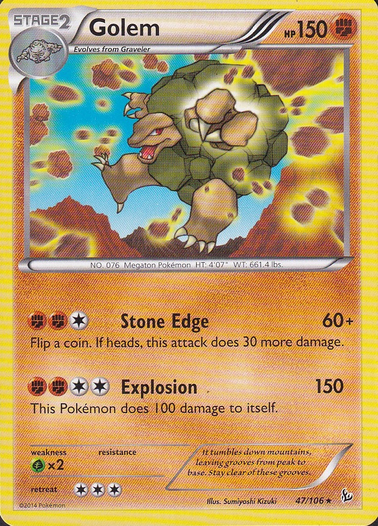 Golem 47/106 Flashfire Rare Near Mint card