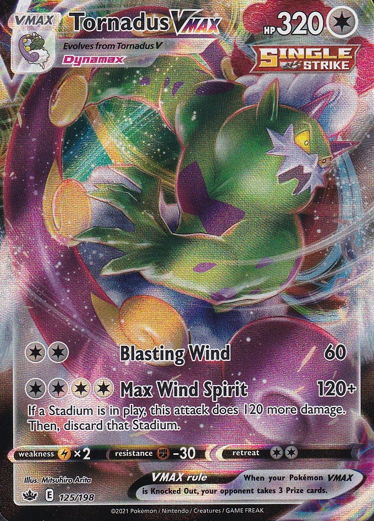 Tornadus VMAX 125/198 Chilling Reign Ultra Rare Holo Near Mint card