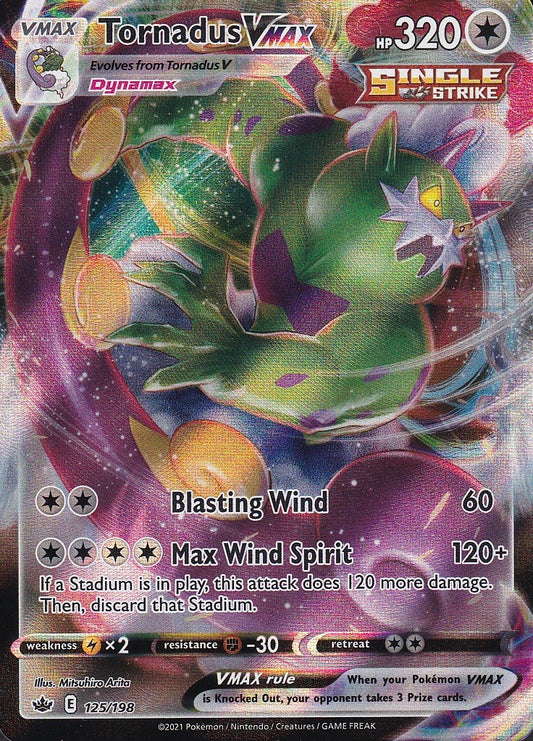 Tornadus VMAX 125/198 Chilling Reign Ultra Rare Holo Near Mint card