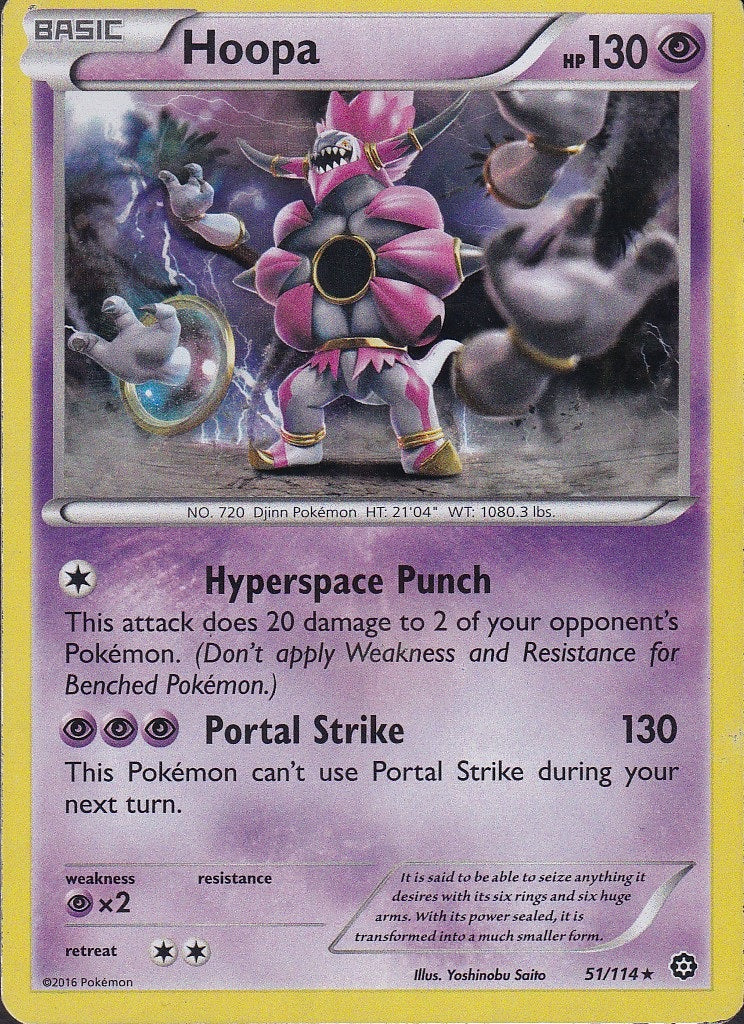 Hoopa 51/114 Steam Siege Holo Rare Lightly Played card