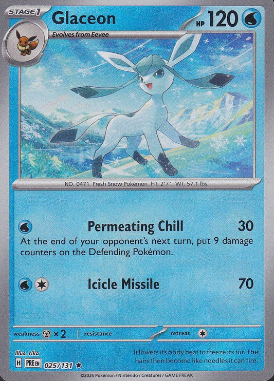 Glaceon 025/131 Prismatic Evolutions Poké Ball Reverse Holo Near Mint card