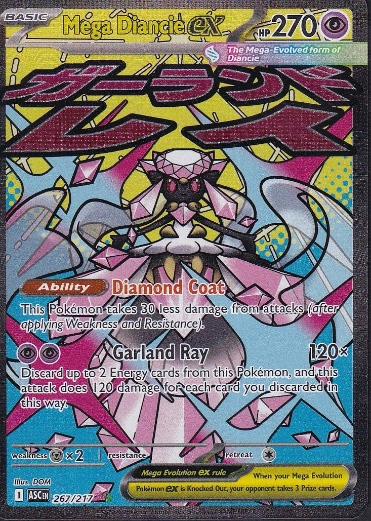 Mega Diancie ex 267/217 Ascended Heroes Mega Attack Rare front